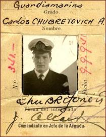 Descripcin: admiral Carlos Chubretovich fotografiran 1944.godine (rođen 1920.).jpg